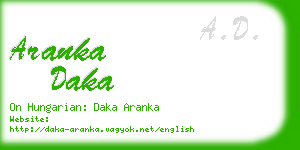 aranka daka business card